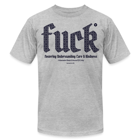 FUCK Blue Acro B&C Tee - heather gray