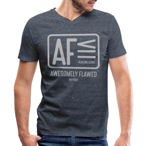 AF V Neck - heather navy