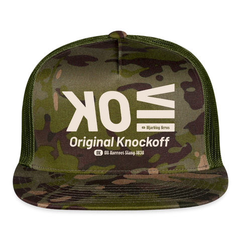 OK Beige Acro Trucker Hat - MultiCam\green