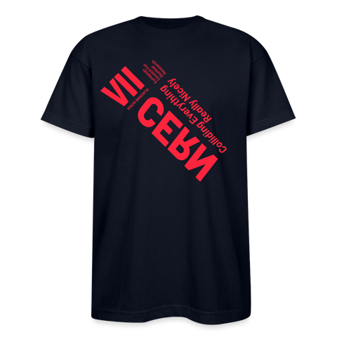 CERN Red Logo Heavy T - navy