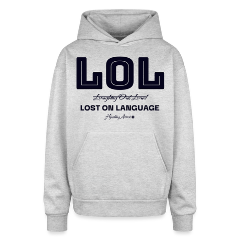 LOL Oversized Hoodie - heather grey